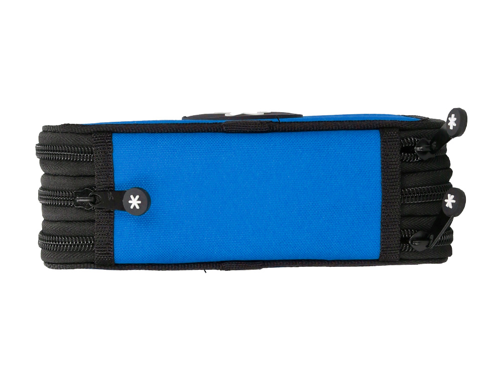 ESTOJO ESCOLAR ANTARTIK TRIPLO COR AZUL 36 PECAS 200X125X65 MM