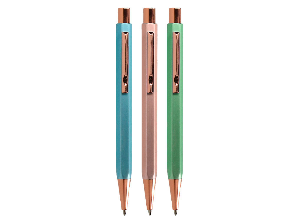 ESFEROGRAFICA BELIUS BRELA CORPO HEXAGONAL COM CLIP 3 ESFEROGRAFICAS CORES PASTEL SORTIDAS EM CAIXA DE OFERTA