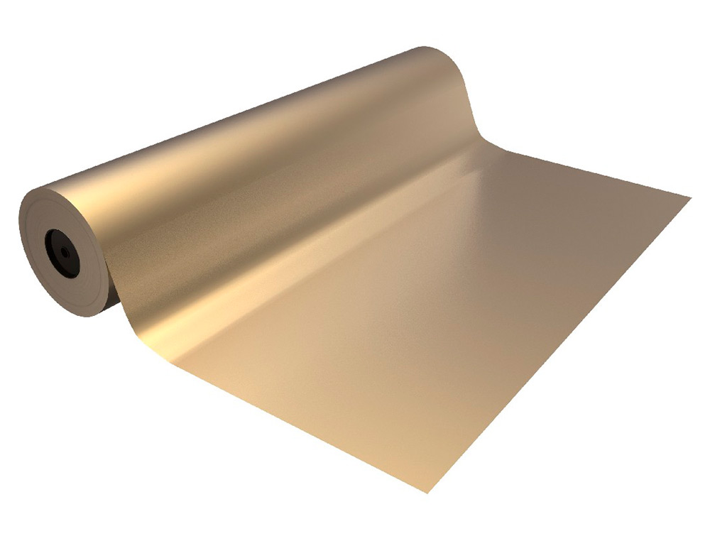 PAPEL FANTASIA BASIKA METALIZADO OURO BOBINE LARGURA 62 CM COMPRIMENTO 80 M