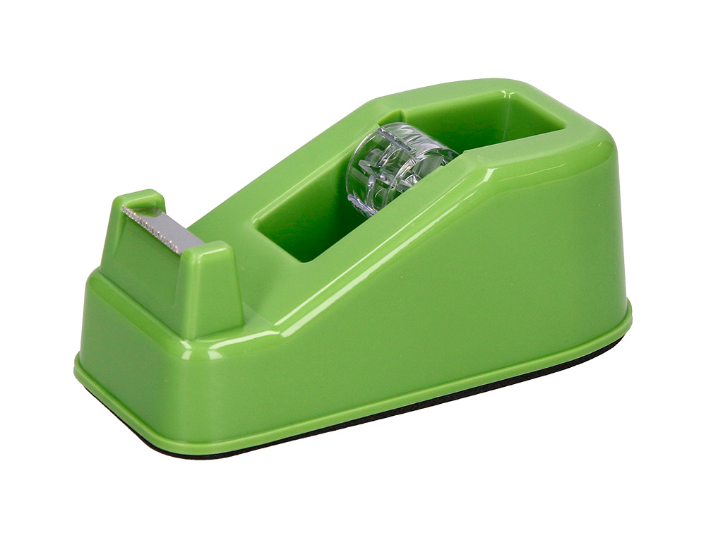 DESENROLADOR DE SECRETARIA LIDERPAPEL ECOUSE 100% PLASTICO RECICLADO PARA FITA DE 33 MT COR VERDE