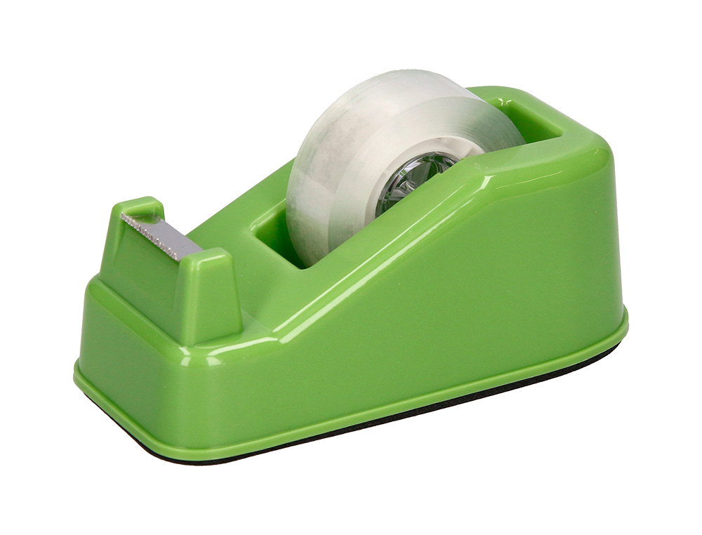 DESENROLADOR DE SECRETARIA LIDERPAPEL ECOUSE 100% PLASTICO RECICLADO PARA FITA DE 33 MT COR VERDE