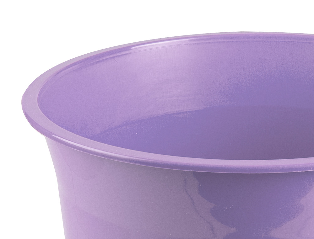 CESTO PLASTICO LIDERPAPEL ECOUSE 100% RECICLADO LAVANDA OPACO 13 LITROS