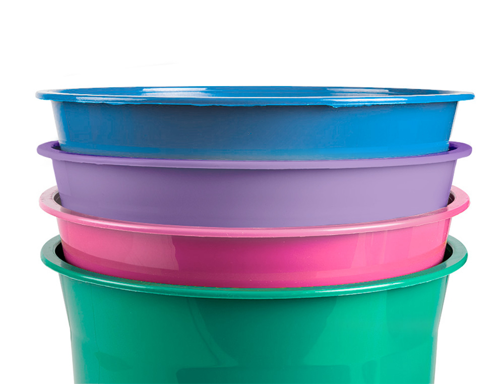 CESTO PLASTICO LIDERPAPEL ECOUSE 100% RECICLADO LAVANDA OPACO 13 LITROS