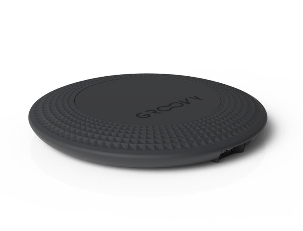 CARREGADOR GROOVY SMARTPHONES WIRELESS 5W COR CINZA ESCURO