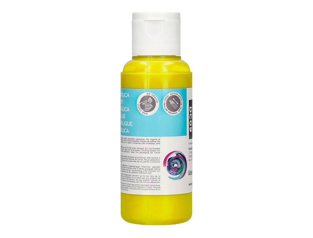 PINTURA ACRILICA LIDERPAPEL FRASCO DE 80 ML AMARELO