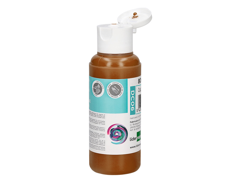 PINTURA ACRILICA LIDERPAPEL FRASCO DE 80 ML CASTANHO