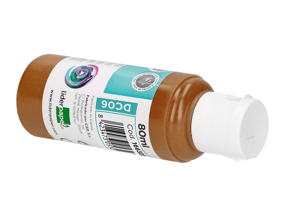 PINTURA ACRILICA LIDERPAPEL FRASCO DE 80 ML CASTANHO