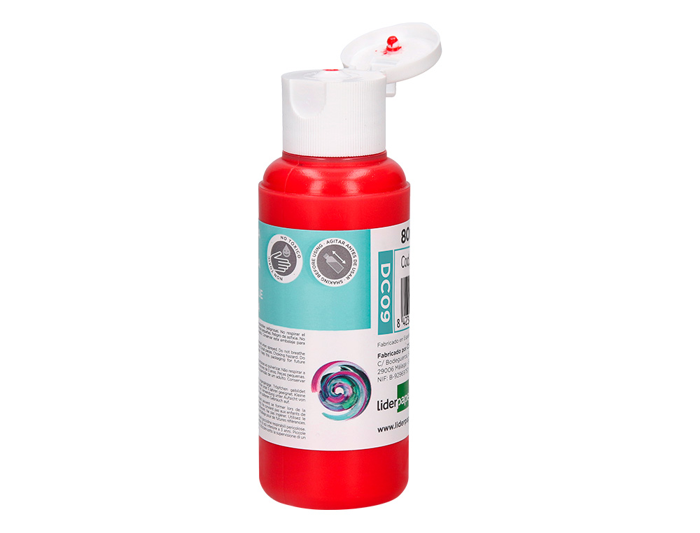 PINTURA ACRILICA LIDERPAPEL FRASCO DE 80 ML VERMELHO
