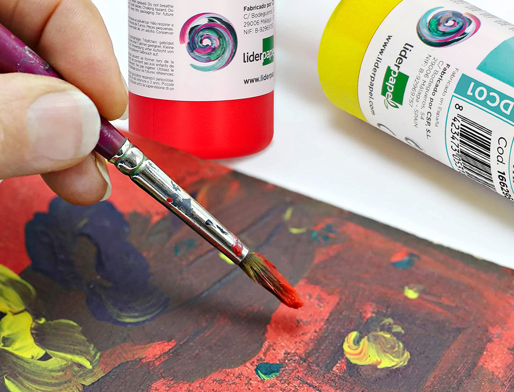 PINTURA ACRILICA LIDERPAPEL FRASCO DE 80 ML VERMELHO