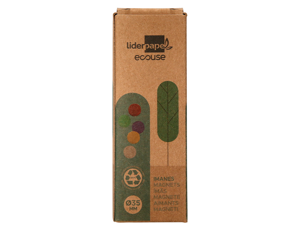 IMAN DE SINALIZACAO LIDERPAPEL ECOUSE PP RECICLADO PARA QUADRO MAGNETICO 35 MM CAIXA DE 10 UNIDADES CORES SORTIDAS