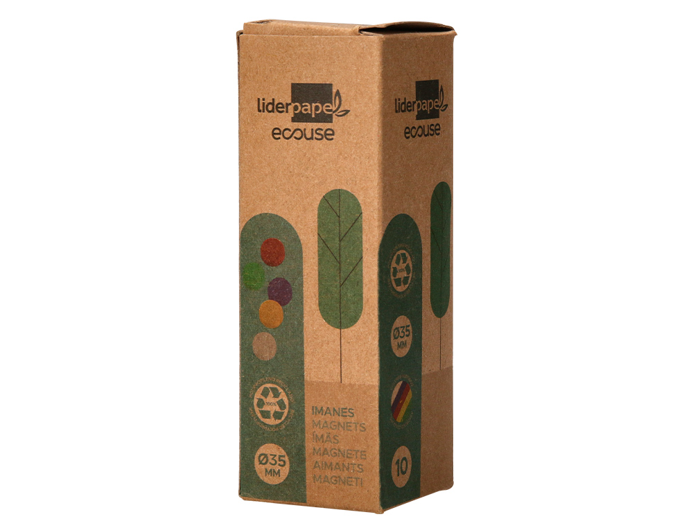 IMAN DE SINALIZACAO LIDERPAPEL ECOUSE PP RECICLADO PARA QUADRO MAGNETICO 35 MM CAIXA DE 10 UNIDADES CORES SORTIDAS