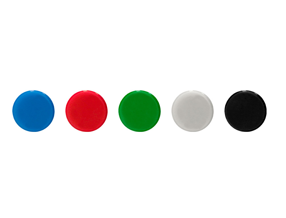 IMAN DE SINALIZACAO LIDERPAPEL ECOUSE PP RECICLADO PARA QUADRO MAGNETICO 35 MM CAIXA DE 10 UNIDADES CORES SORTIDAS