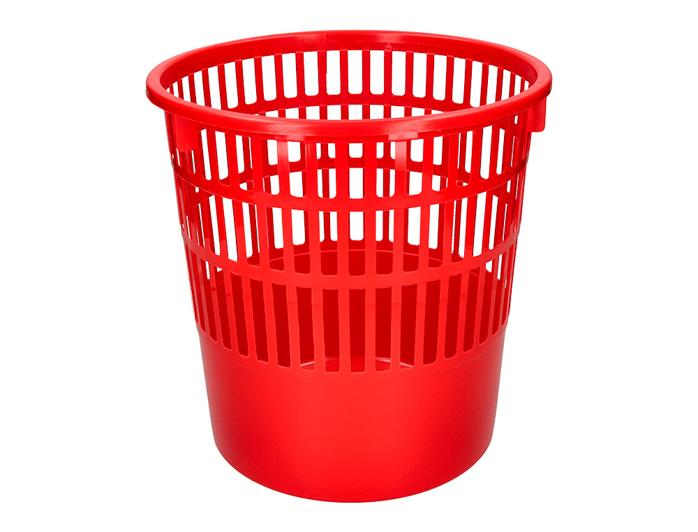 CESTO PLASTICO Q-CONNECT VERMELHO 15 LITROS