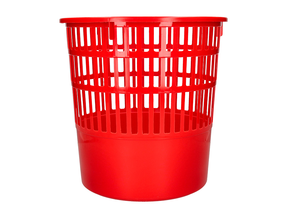 CESTO PLASTICO Q-CONNECT VERMELHO 15 LITROS