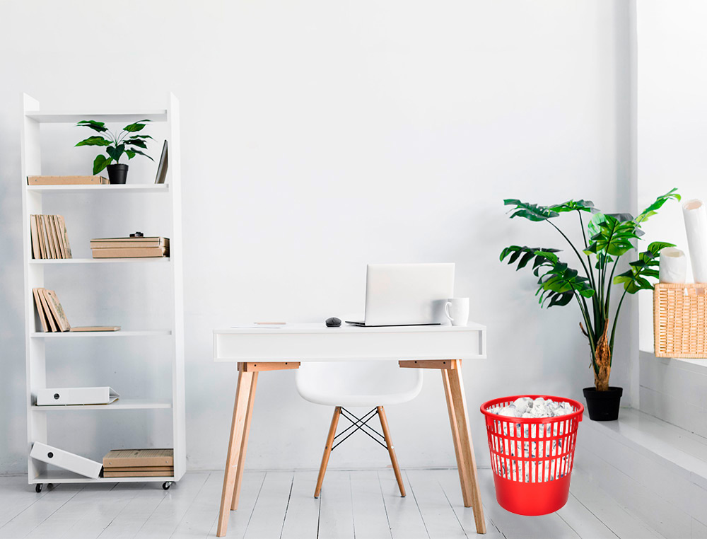 CESTO PLASTICO Q-CONNECT VERMELHO 15 LITROS