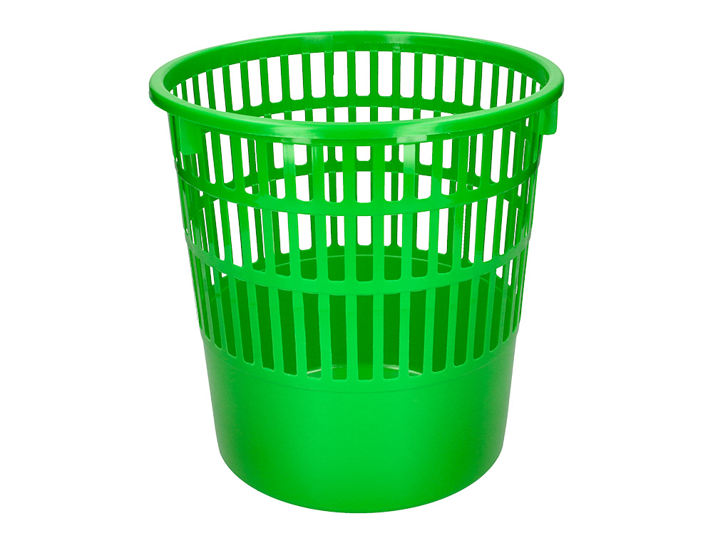 CESTO PLASTICO Q-CONNECT VERDE 15 LITROS