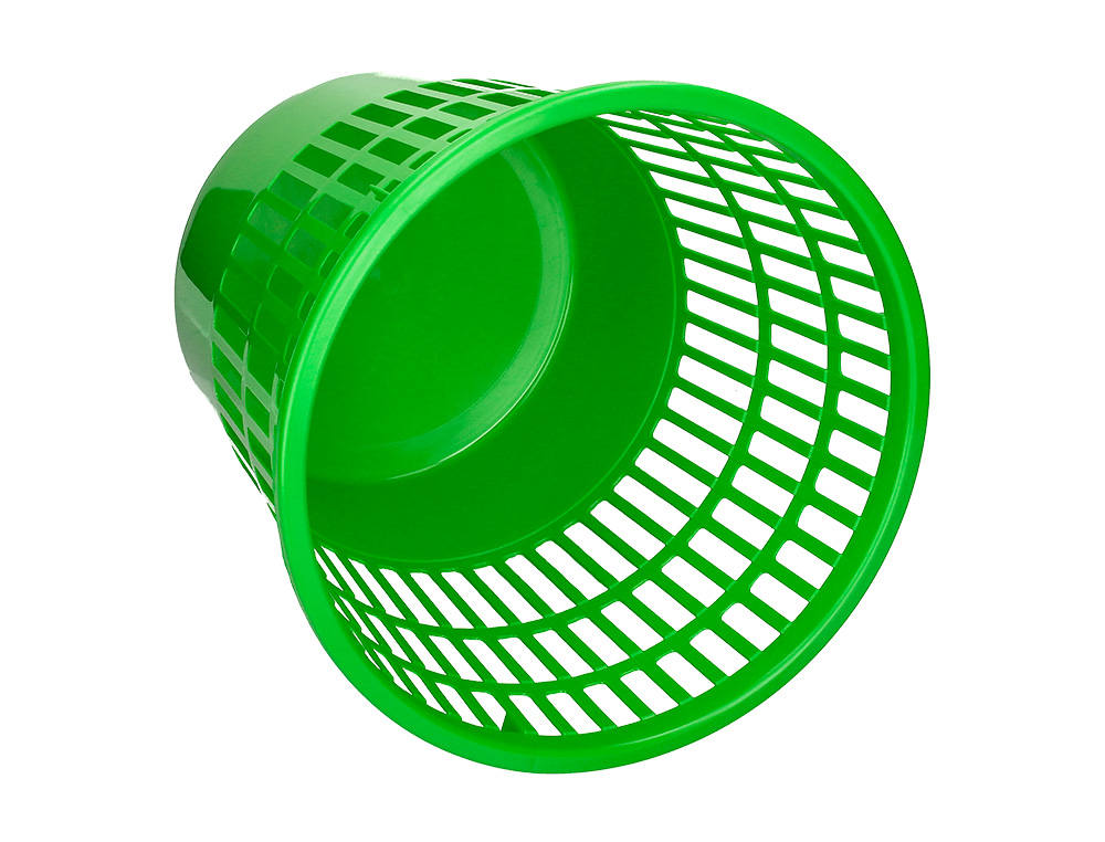 CESTO PLASTICO Q-CONNECT VERDE 15 LITROS