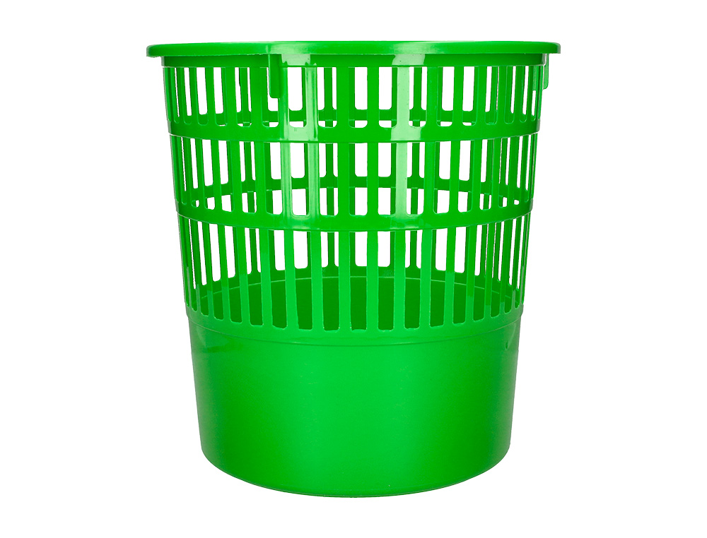 CESTO PLASTICO Q-CONNECT VERDE 15 LITROS