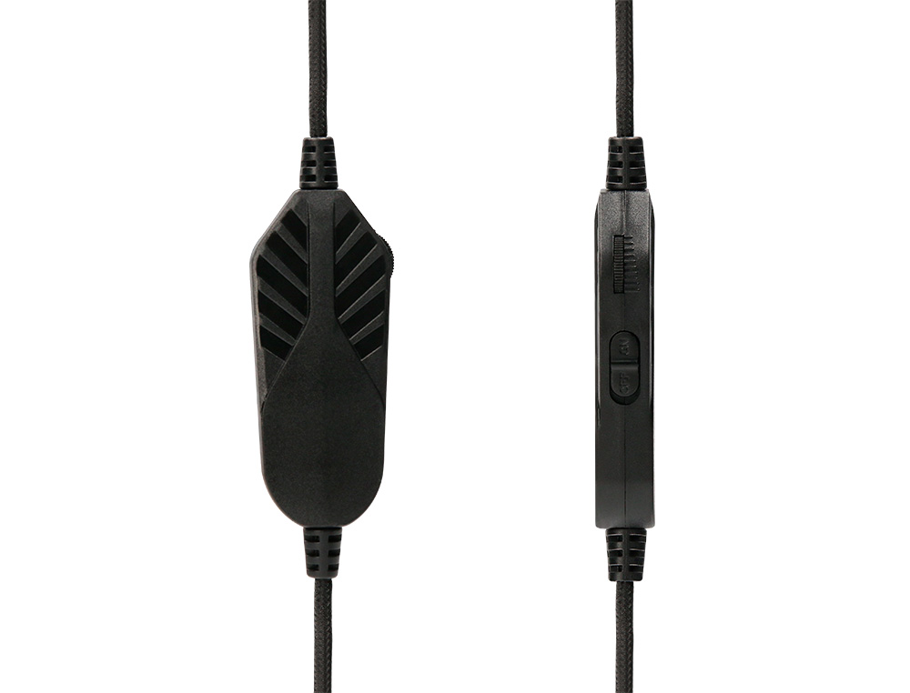 AURICULARES PARA GAMING Q-CONNECT COM MICROFONE AJUSTVEL E ILUMINAO LED COR PRETA