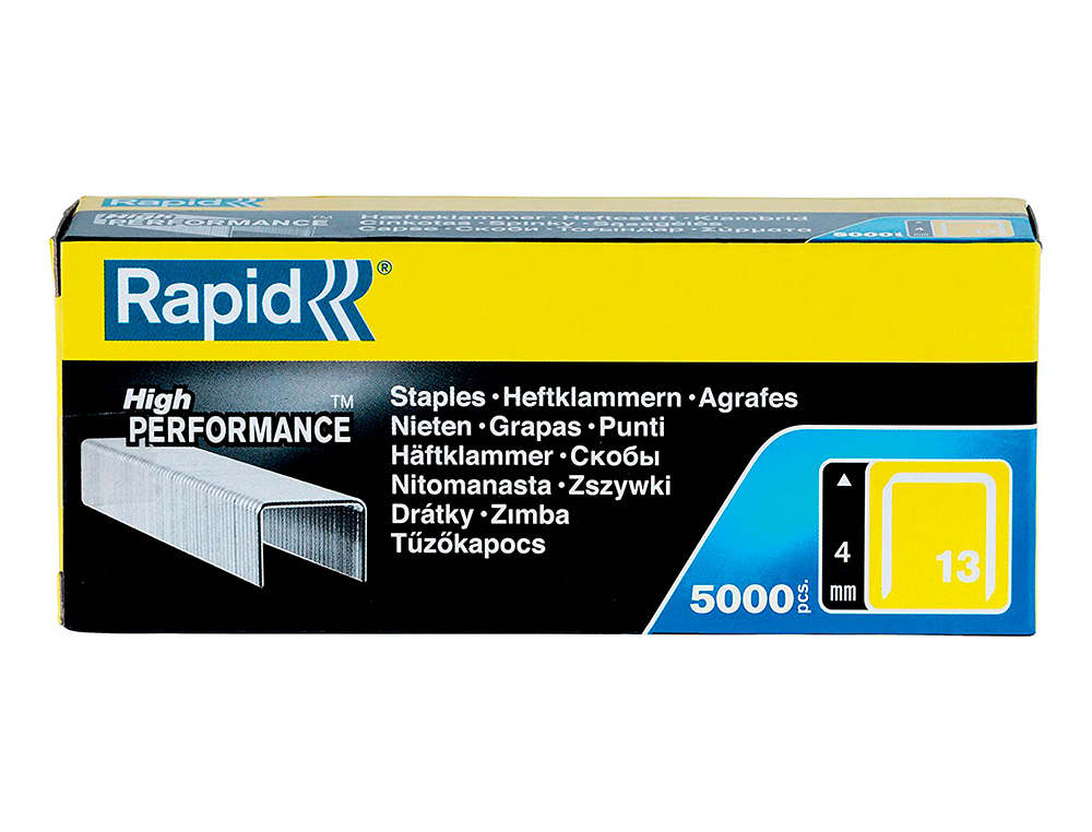 AGRAFES RAPID 13/4 MM GALVANIZADOS CAIXA DE 5000 UNIDADES