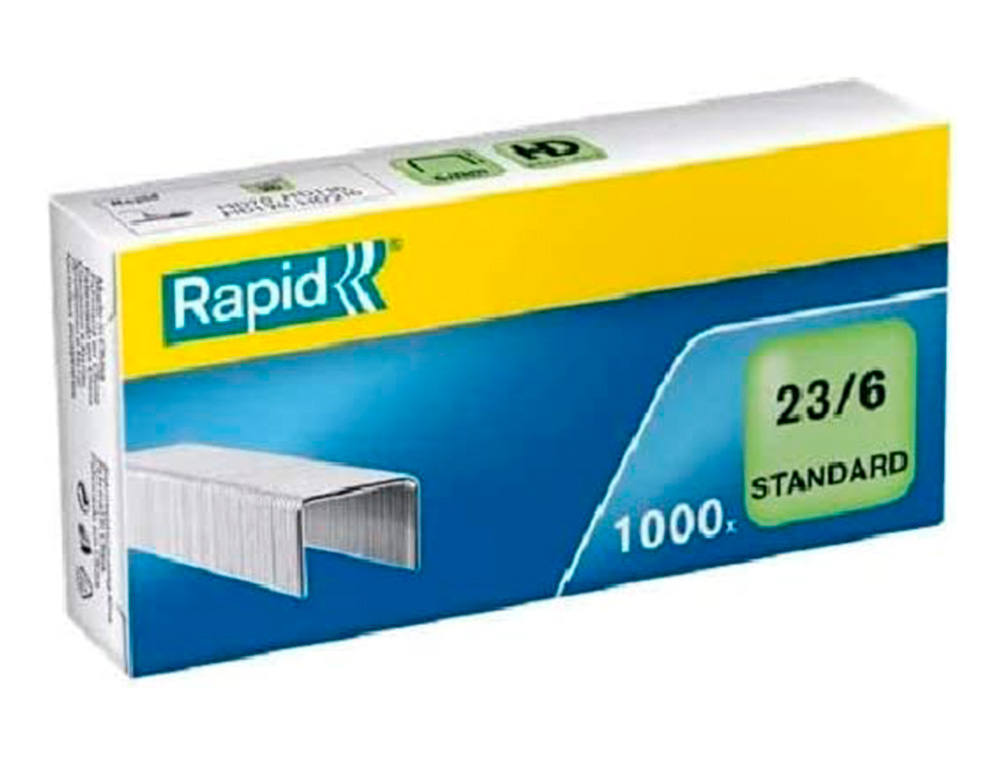 AGRAFES RAPID 23/6 MM GALVANIZADOS CAIXA DE 1000 UNIDADES