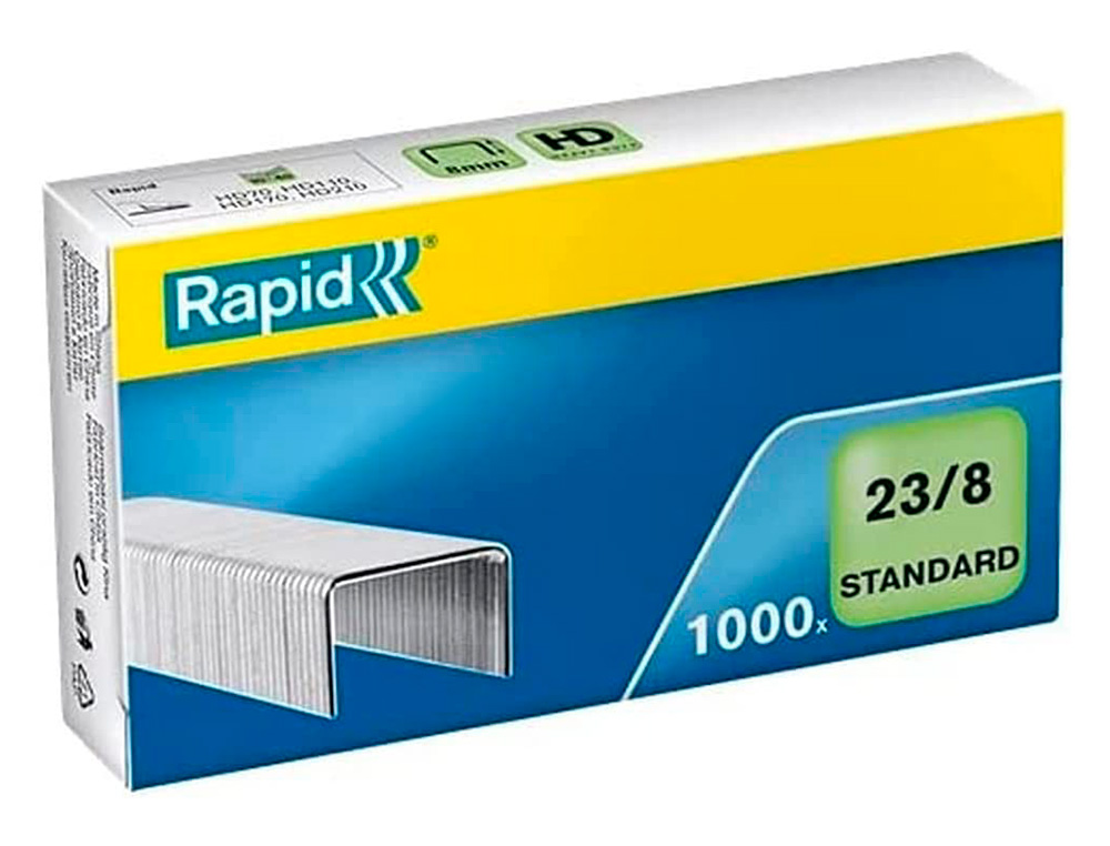 AGRAFES RAPID 23/8 MM GALVANIZADOS CAIXA DE 1000 UNIDADES