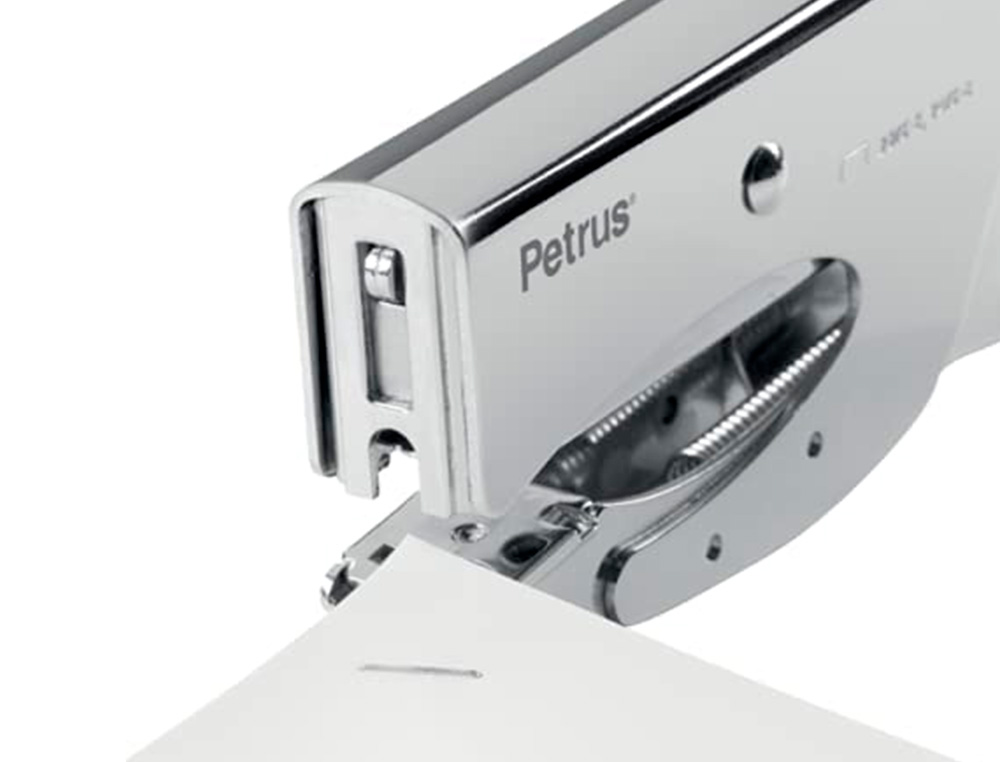 AGRAFADOR PETRUS DE ALICATE 222 METALICO CAPACIDADE 40 FOLHAS USA AGRAFES 22/6-8 E 24/6-8 CROMADO