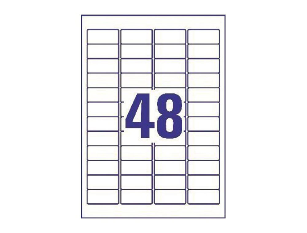 ETIQUETA ADESIVA AVERY POLIESTER BRANCO PARA IMPRESSORA LASER 45,7X21,2 MM CAIXA DE 960 UNIDADES