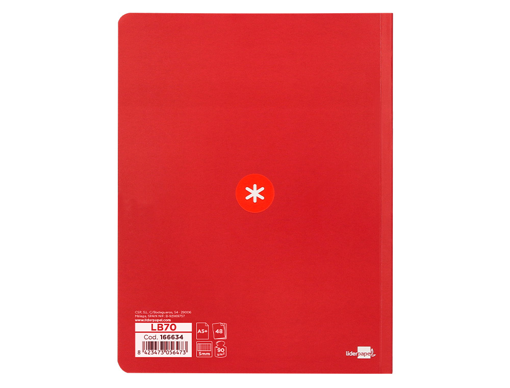 CADERNO COSIDO ANTARTIK A5+ PLUS 48 F 90 GR QUADRICULA 5 MM COM MARGEM 6 CORES SORTIDAS