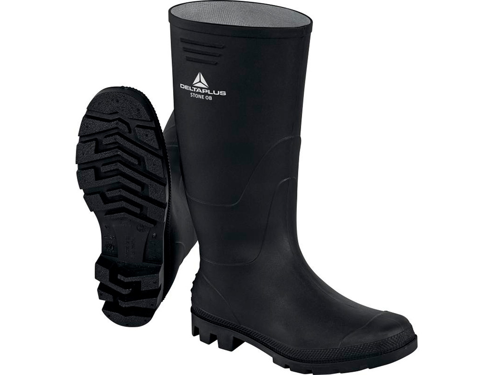 BOTAS DELTAPLUS DE SEGURANCA STONE PVC PRETO SOLA DE PITOES TAMANHO 42