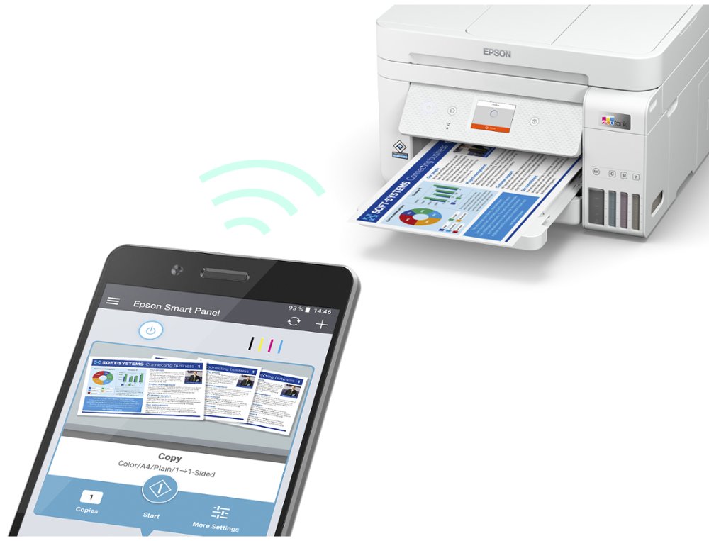 MULTIFUNCOES EPSON ECOTANK ET-4856 TINTA 33 PPM SCANNER COPIADORA IMPRESSORA FAX BANDEJA ENTRADA 250 FOLHAS