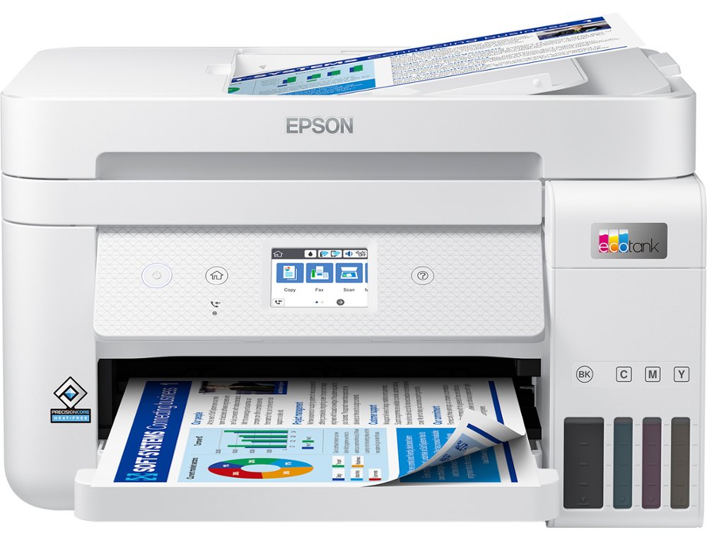 MULTIFUNCOES EPSON ECOTANK ET-4856 TINTA 33 PPM SCANNER COPIADORA IMPRESSORA FAX BANDEJA ENTRADA 250 FOLHAS