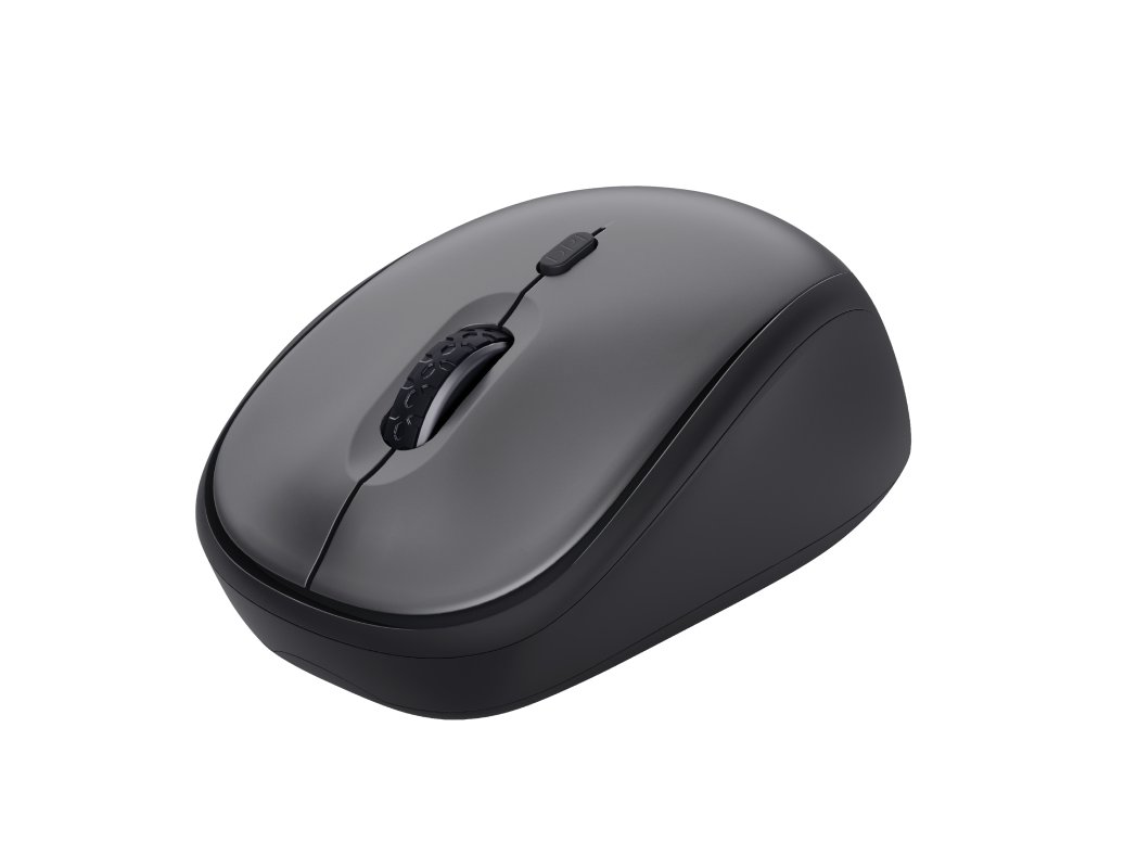 RATO TRUST YVI+ OTICO SEM FIOS ECO 4 BOTOES 800/1600 DPI USB 2.0 COR PRETO