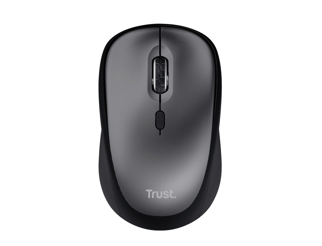 RATO TRUST YVI+ OTICO SEM FIOS ECO 4 BOTOES 800/1600 DPI USB 2.0 COR PRETO