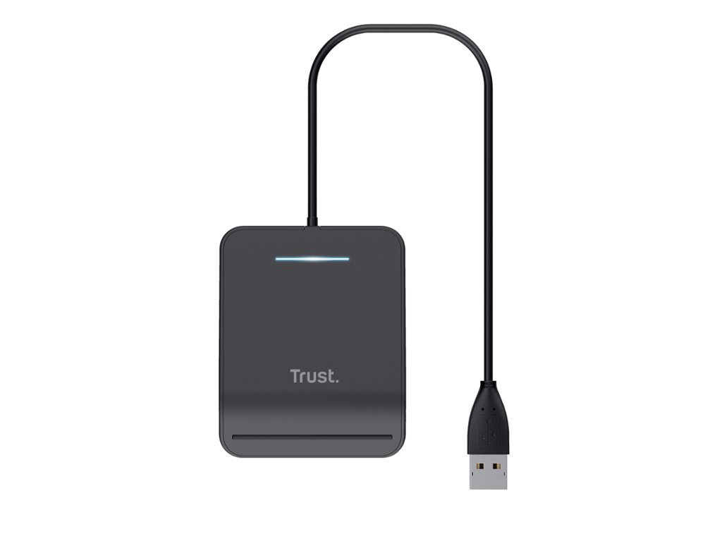 LEITOR DE CARTOES TRUST PRIMO DNI SMARTCARD USB-A COR PRETO