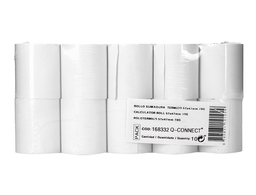 ROLO TERMICO PARA IMPRESSORA GREENING 57 MM LARGURA X 47MM DIAMETRO PARA MAQ DE CARTAO DE CREDITO SEM BISFENOL EM 70 GR