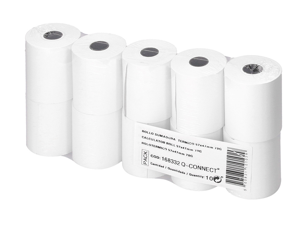 ROLO TERMICO PARA IMPRESSORA GREENING 57 MM LARGURA X 47MM DIAMETRO PARA MAQ DE CARTAO DE CREDITO SEM BISFENOL EM 70 GR