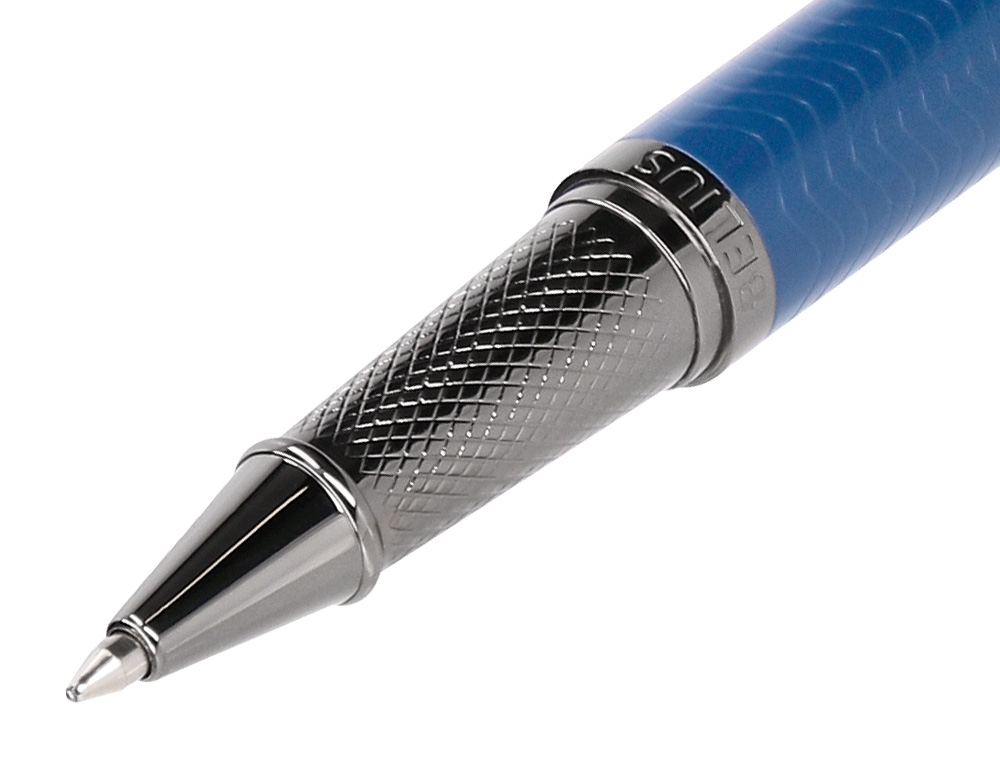 ESFEROGRAFICA BELIUS NEPTUNO ALUMINIO TEXTURA WAVY COR AZUL MARINHO TINTA AZUL CAIXA DESIGN