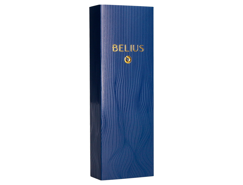 ESFEROGRAFICA BELIUS NEPTUNO ALUMINIO TEXTURA WAVY COR AZUL MARINHO TINTA AZUL CAIXA DESIGN