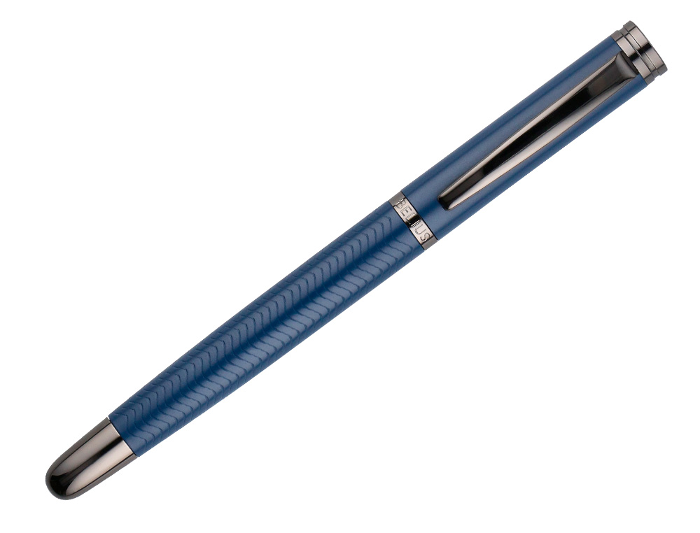 ESFEROGRAFICA BELIUS NEPTUNO ALUMINIO TEXTURA WAVY COR AZUL MARINHO TINTA AZUL CAIXA DESIGN