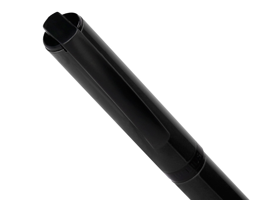 ESFEROGRAFICA BELIUS TURBO ALUMINIO DESENHO PRETO TINTA AZUL CAIXA DESIGN