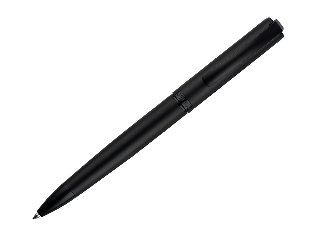 ESFEROGRAFICA BELIUS TURBO ALUMINIO DESENHO PRETO TINTA AZUL CAIXA DESIGN