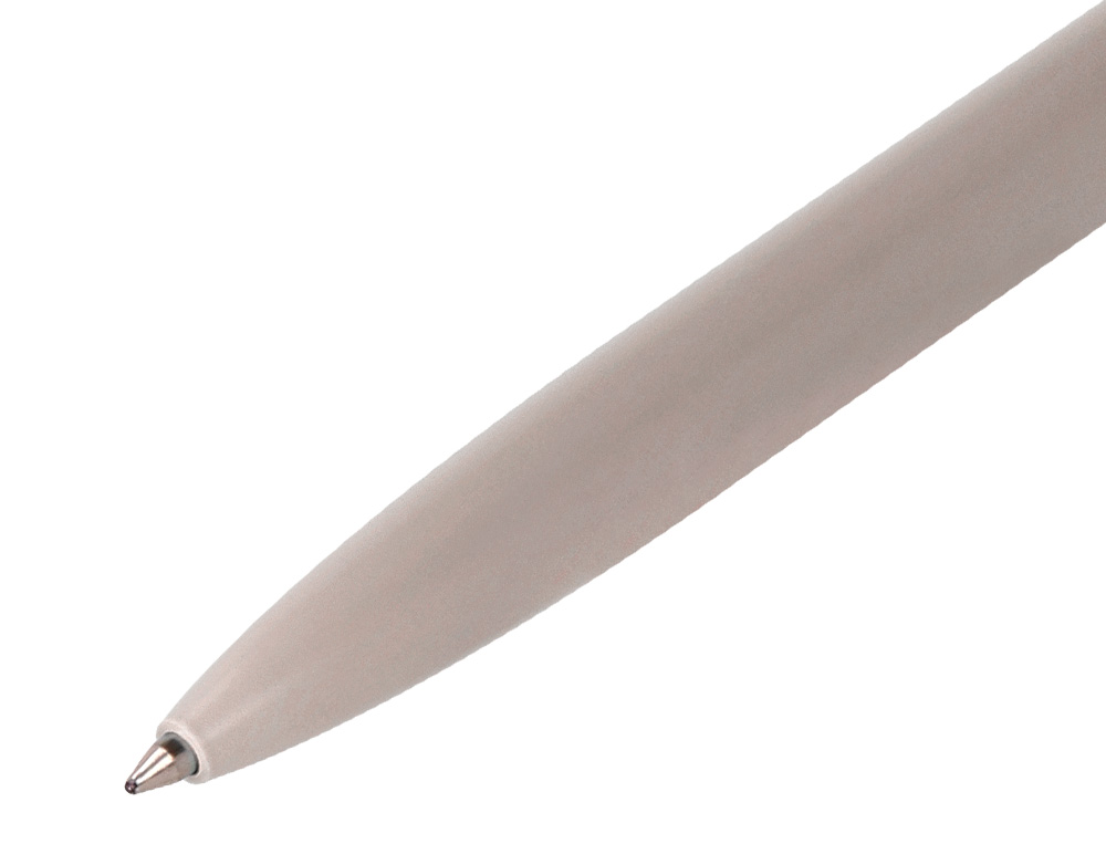 ESFEROGRAFICA BELIUS ROCKET B ALUMINIO DESENHO MINIMALISTA CINZA CAIXA CILINDRICA TINTA AZUL