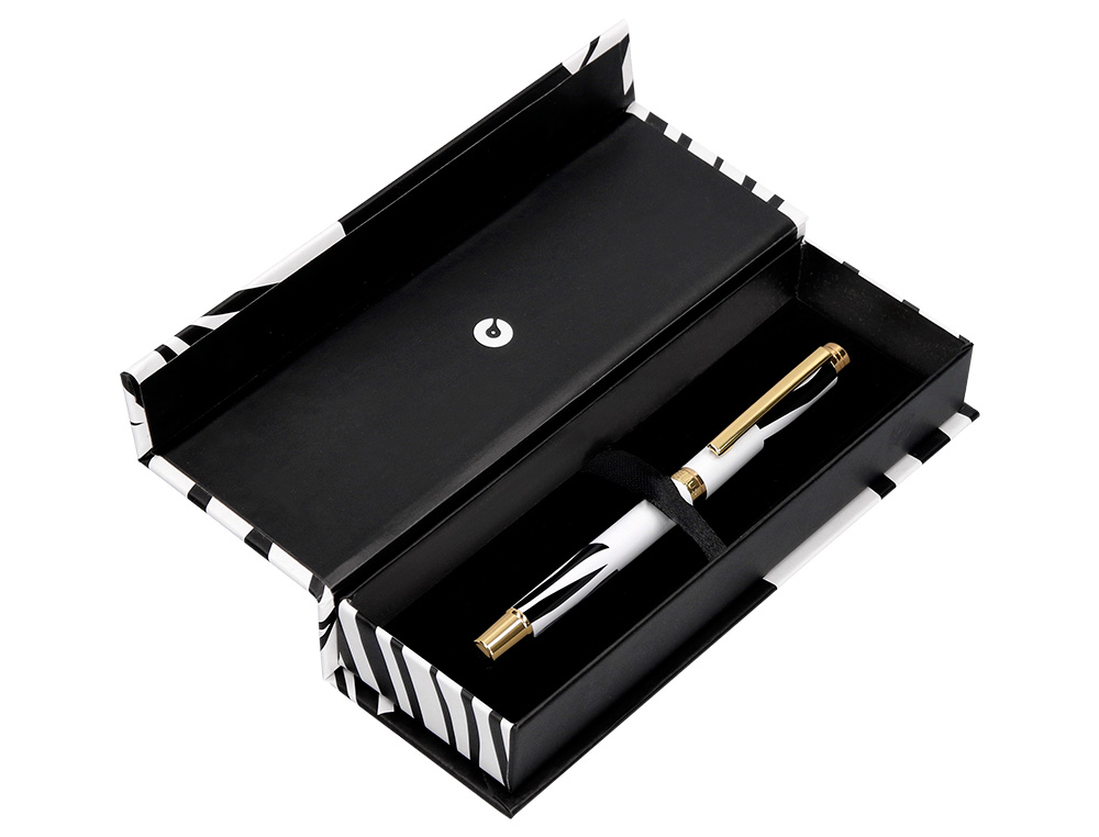 ROLLER BELIUS DUALITA CORPO PRETO DESENHO BRANCO TINTA PRETA CAIXA DESIGN