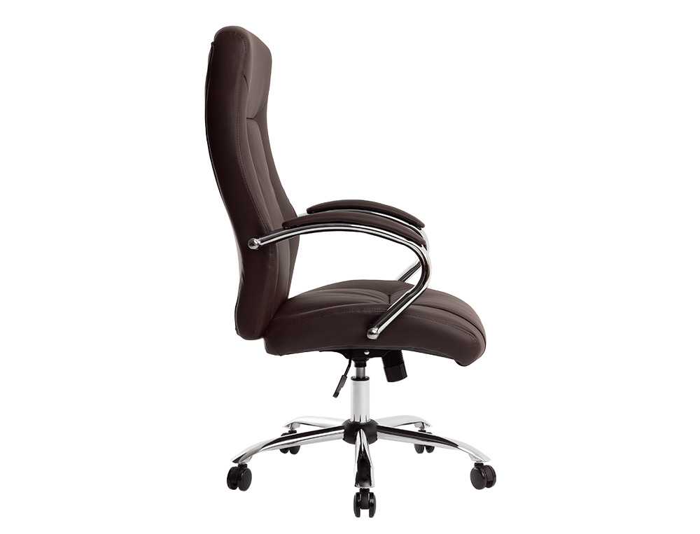 CADEIRA DE DIRECAO Q-CONNECT VERONA IMIT DE PELE BASE METAL ALT MAX 1210 MM LARG 650 MM PROF 730 MM RODAS PREMIUM COR CA