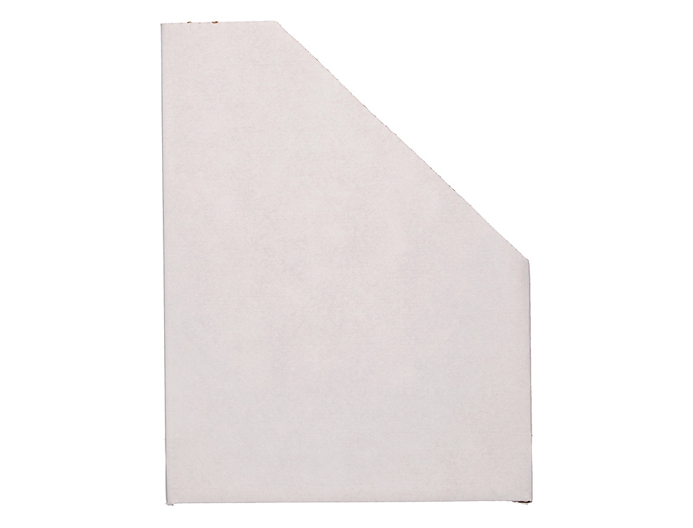 PORTA REVISTAS LIDERPAPEL CARTAO COM OCULO NA LOMBADA BRANCO 256X100X335 MM