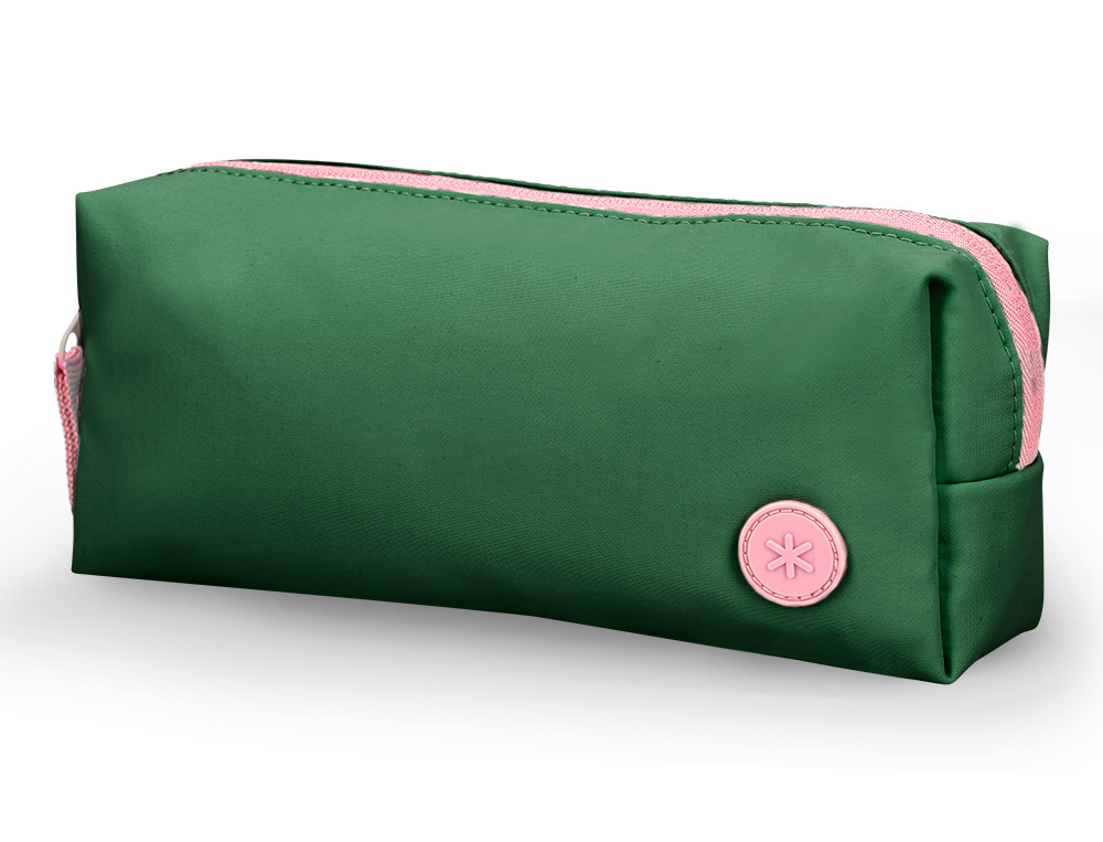 ESTOJO ESCOLAR ANTARTIK 1 COMPARTIMENTO COMPLEMENTO DA MOCHILA TEENS COR VERDE 80X55X210 MM