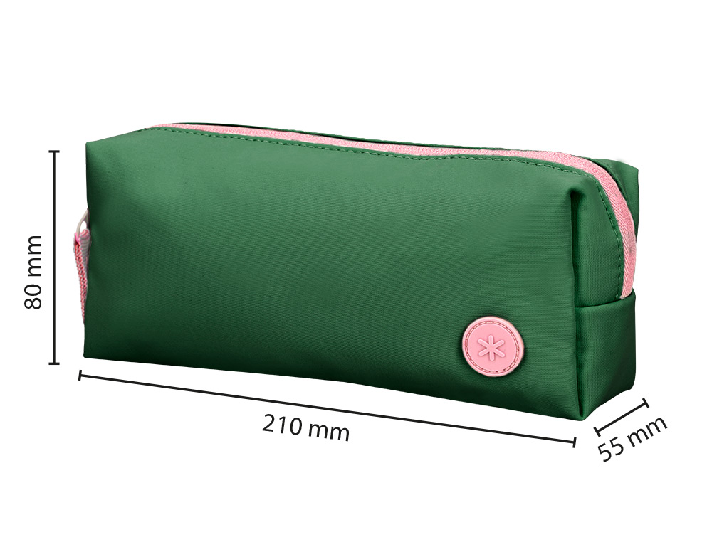 ESTOJO ESCOLAR ANTARTIK 1 COMPARTIMENTO COMPLEMENTO DA MOCHILA TEENS COR VERDE 80X55X210 MM