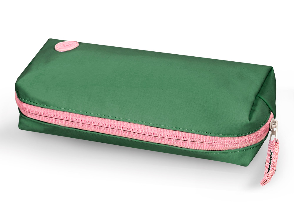 ESTOJO ESCOLAR ANTARTIK 1 COMPARTIMENTO COMPLEMENTO DA MOCHILA TEENS COR VERDE 80X55X210 MM