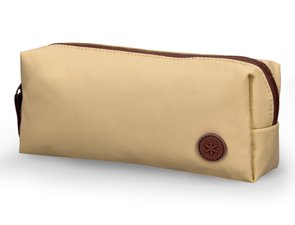 ESTOJO ESCOLAR ANTARTIK 1 COMPARTIMENTO COMPLEMENTO DA MOCHILA TEENS COR BEGE 80X55X210 MM